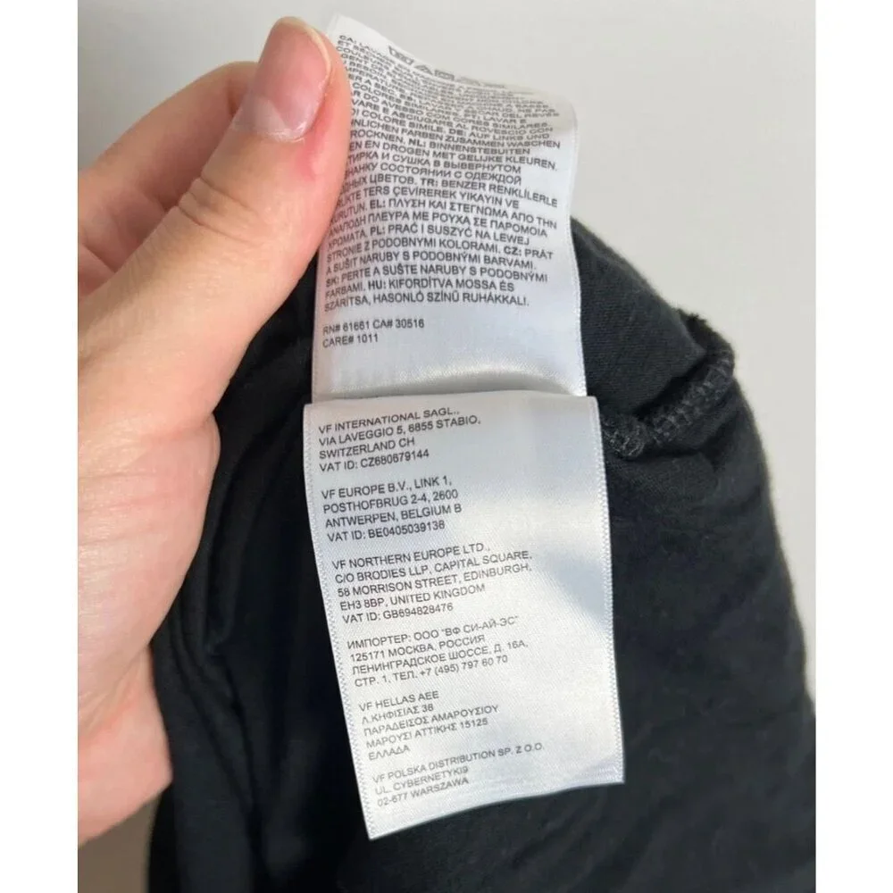 The North Face Black Long Sleeve Graphic T-Shirt Cotton Size Large Men’s